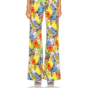Loewe bootcut parrot print pants